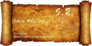 Imre Róza névjegykártya