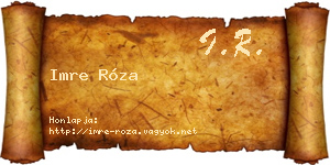 Imre Róza névjegykártya