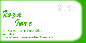 roza imre business card